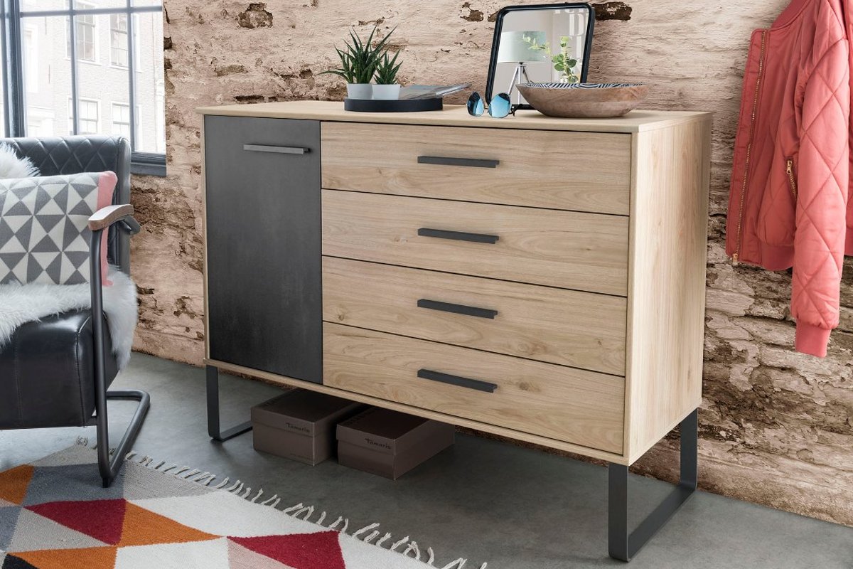Combicommode Comfort Industrial met deur en 4 laden