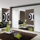 Wild eiken kast met 3 spiegels
