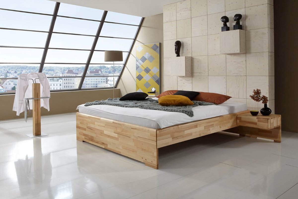 Houten bed Multi zonder hoofdbord kern beuken geolied