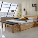 Houten bed Multi kern beuken geolied met hoofdbord Teun