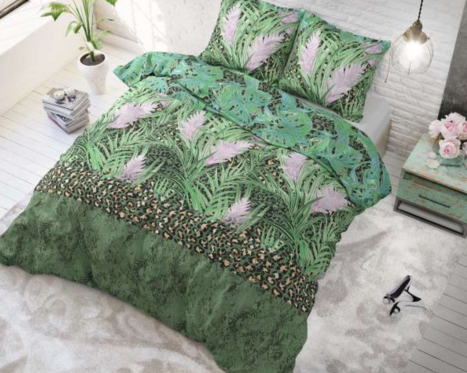 Dekbedovertrek Jungle Groen van boven Dekbedovertrek Jungle Groen van boven
