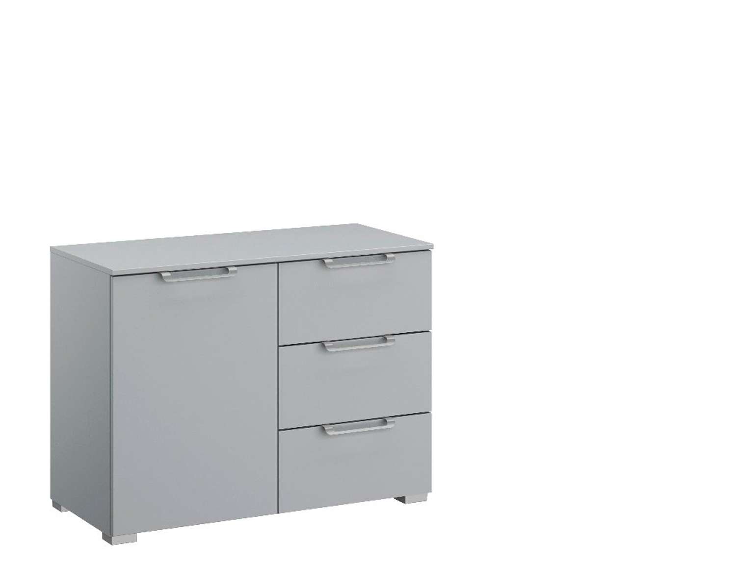 Zijde grijze commode met deur en 3 laden
