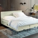 Boxspring Cillian voorraadmodel elektrisch verstelbaar Naturel
