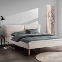 Ribbelstof bed modern