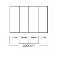 4 deurs - 300cm breed