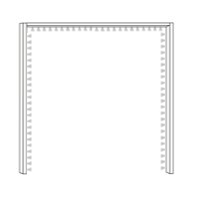 Sierlijst 250cm breed met rondom verlichting