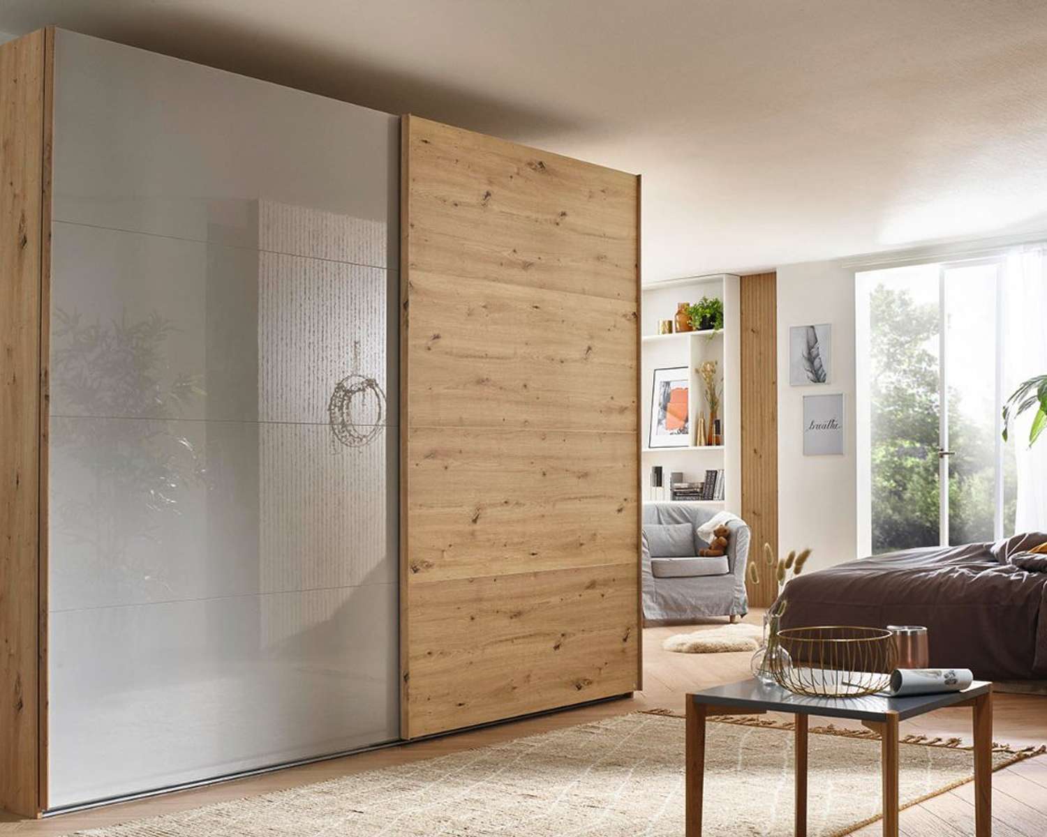 Royal Line artisan eiken met hoogglans zacht grijs Royal Line artisan eiken met hoogglans zacht grijs