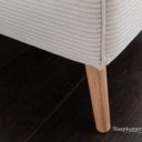 Witte ribbelstof bed