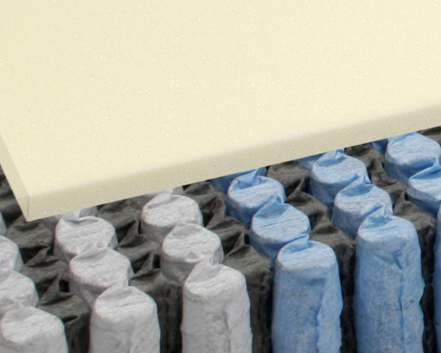 Pocketveer matras met koudschuim afdeklaag Pocketveer matras met koudschuim afdeklaag