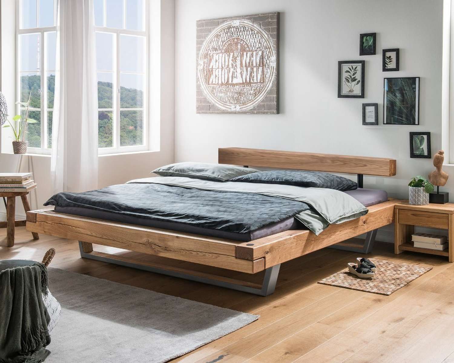 Houten balkenbed Houten balkenbed