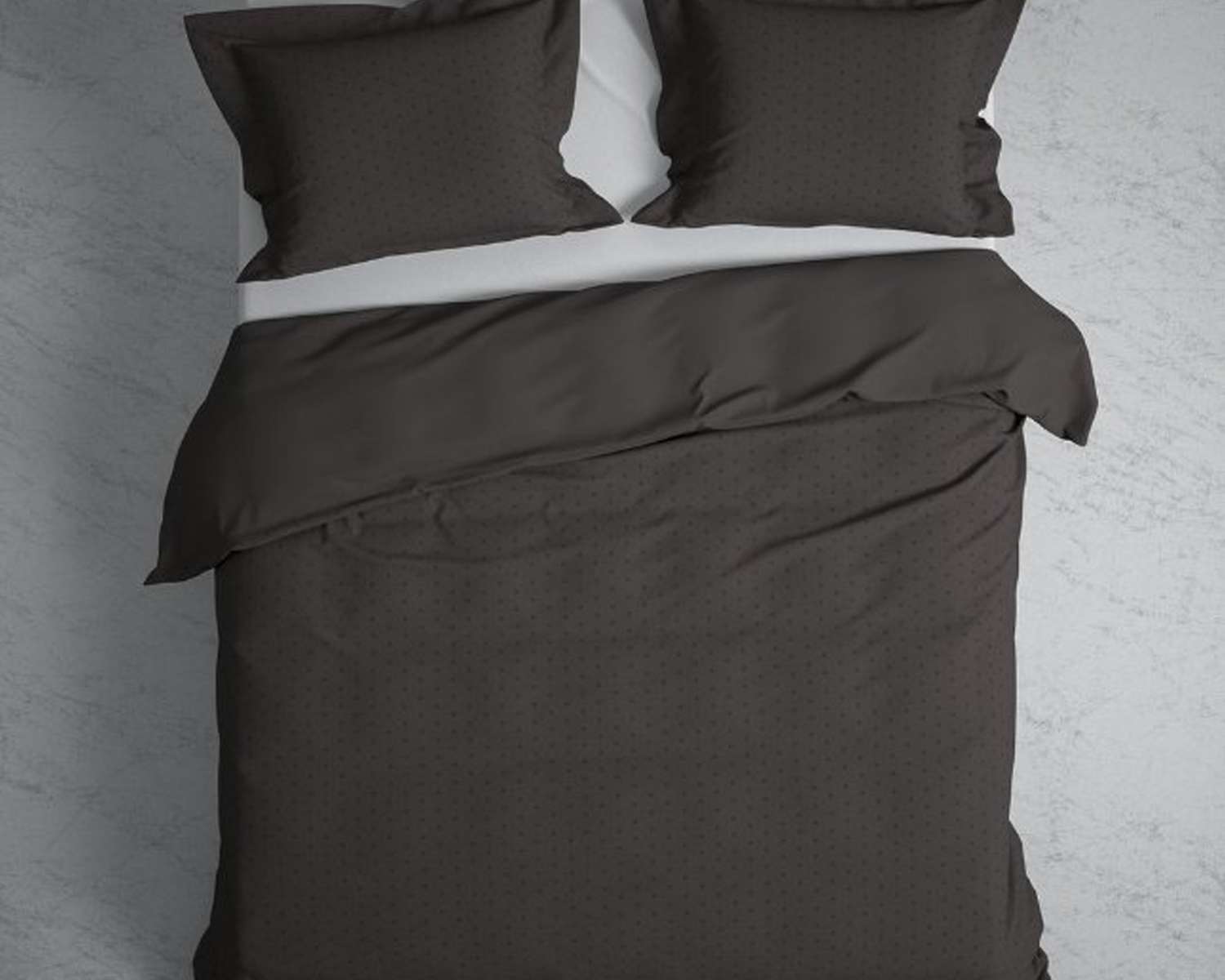 Dekbedovertrek Uni Stippen Blauw Grijs van boven Dekbedovertrek Uni Stippen Blauw Grijs van boven