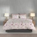 Dekbedovertrek Roze bloemen oase op bed