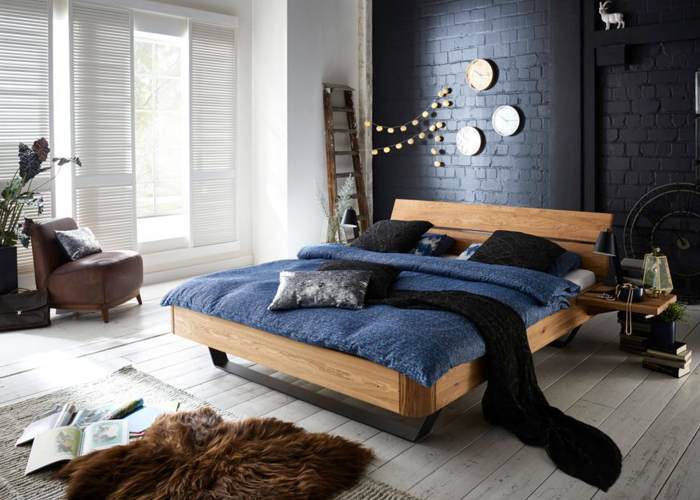 Massief houten bed eiken geolied