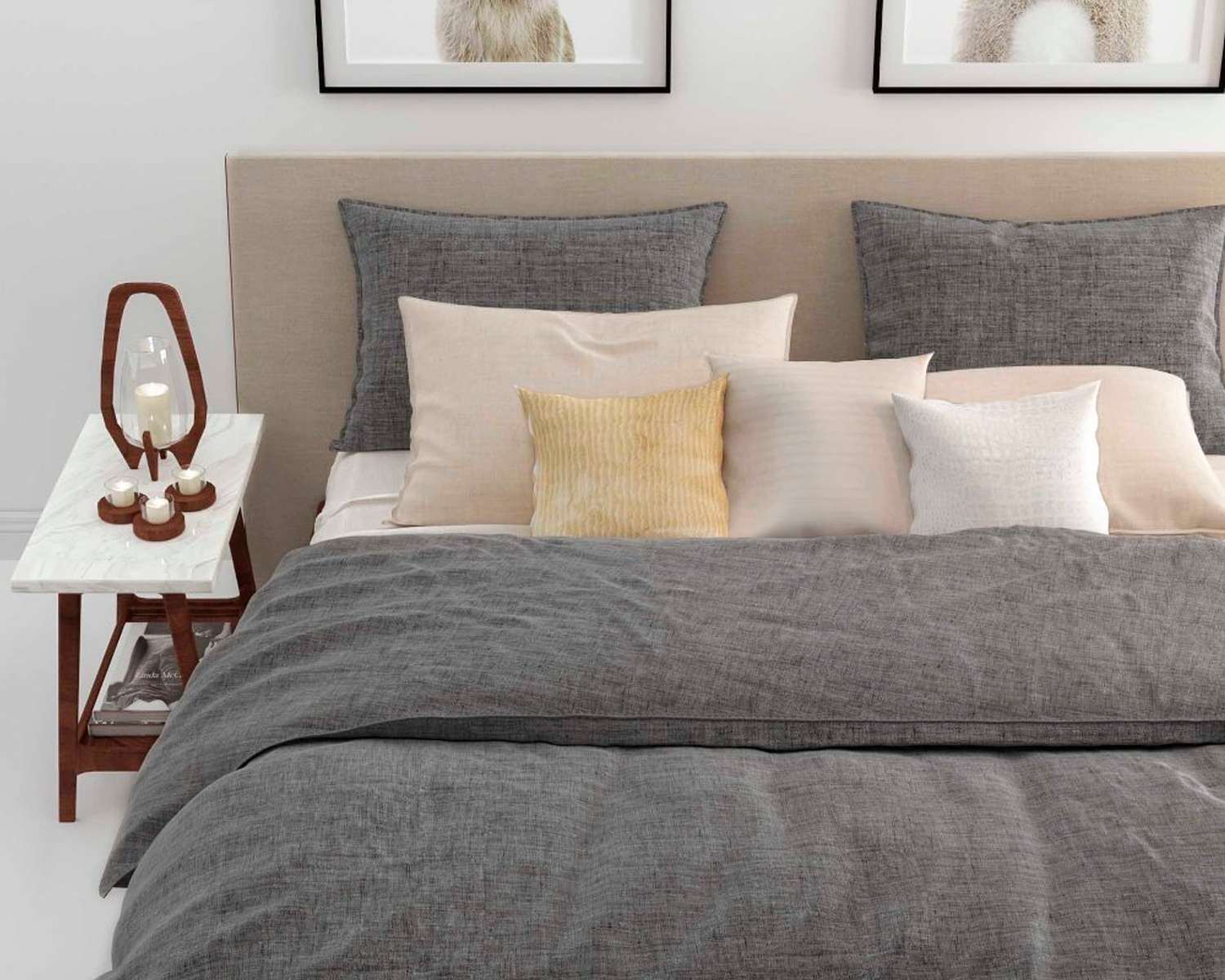 Effen antraciet gemêleerd Effen antraciet gemêleerd