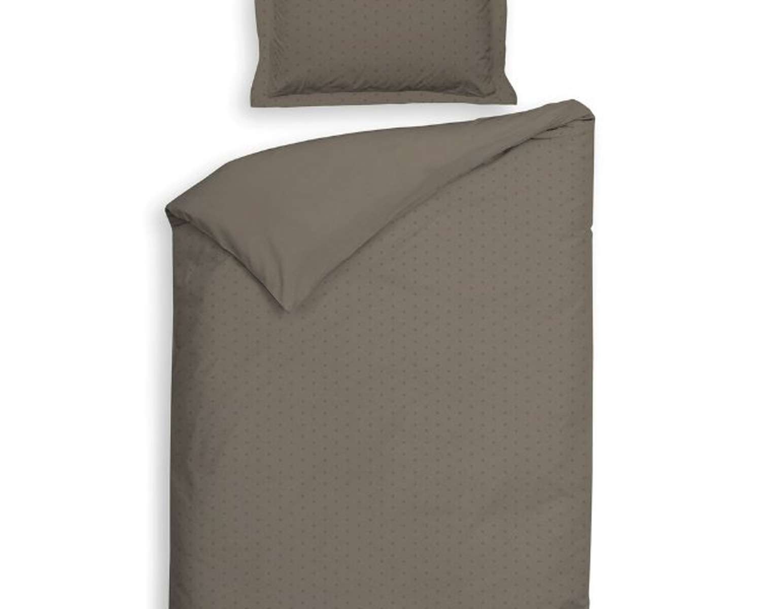 Dekbedovertrek Uni Stippen Taupe 1 pers Dekbedovertrek Uni Stippen Taupe 1 pers