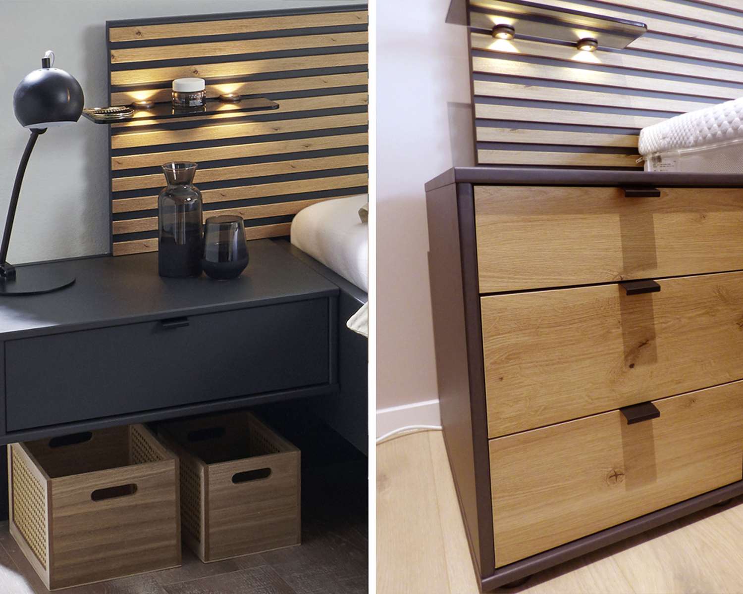 Tweepersoonsbed Elegance Lattice nachtkastjes Tweepersoonsbed Elegance Lattice nachtkastjes