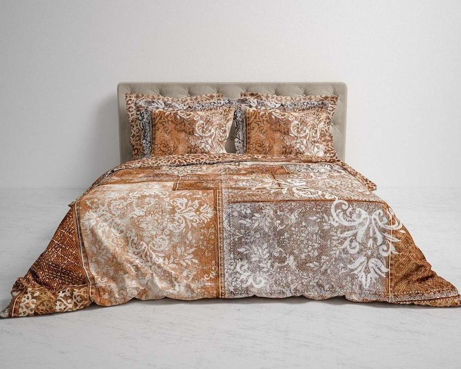 Dekbedovertrek Amadee op bed achterkant Dekbedovertrek Amadee op bed achterkant