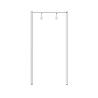 Bianco eiken sierlijst met spot verlichting