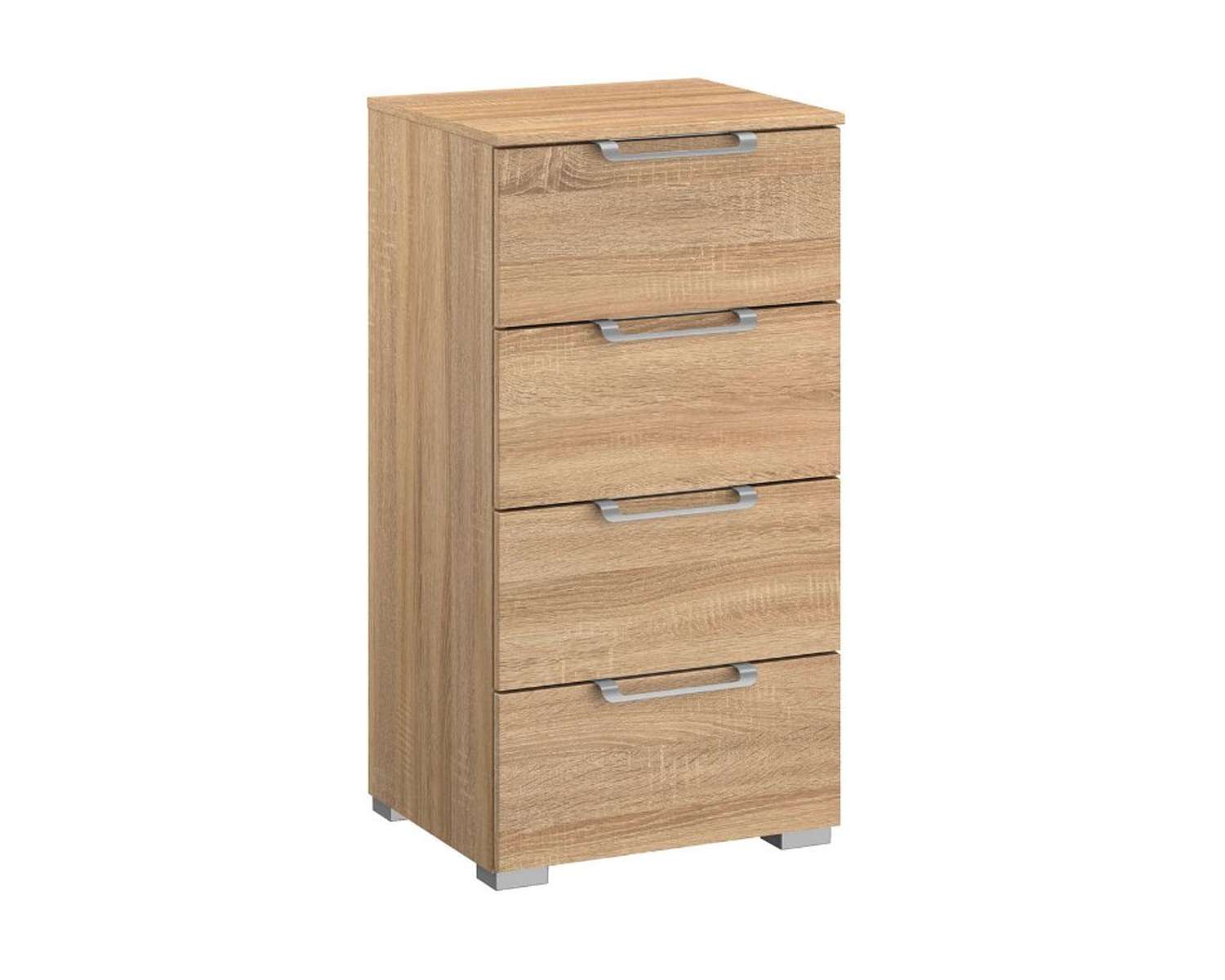 4 ladenconsole zand eiken met zilveren handgrepen 4 ladenconsole zand eiken met zilveren handgrepen
