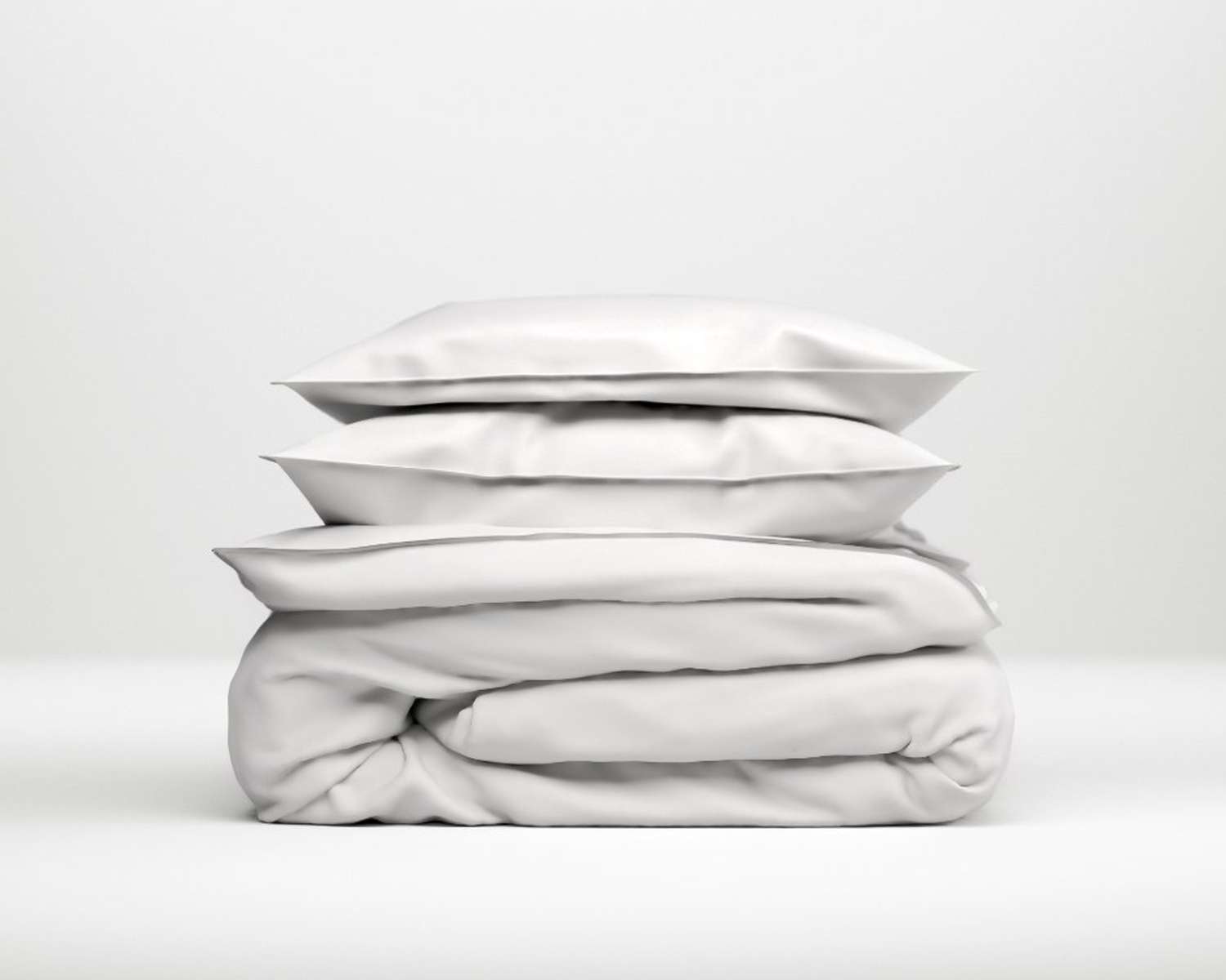 Dekbedovertrek effen lichtgrijs