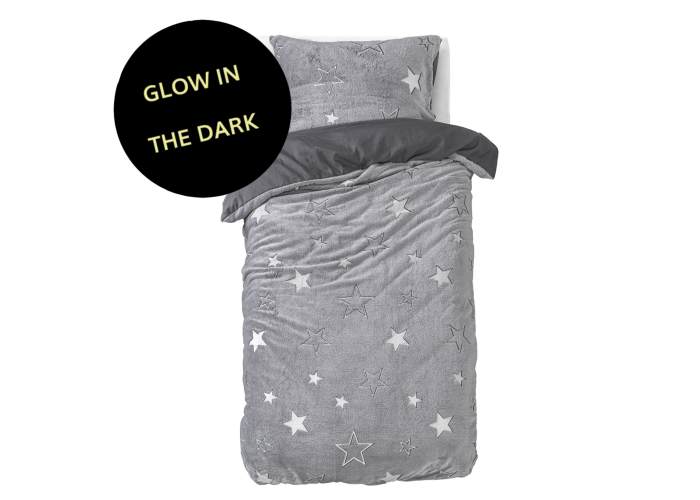 Glow in the dark sterren dekbedovertrek