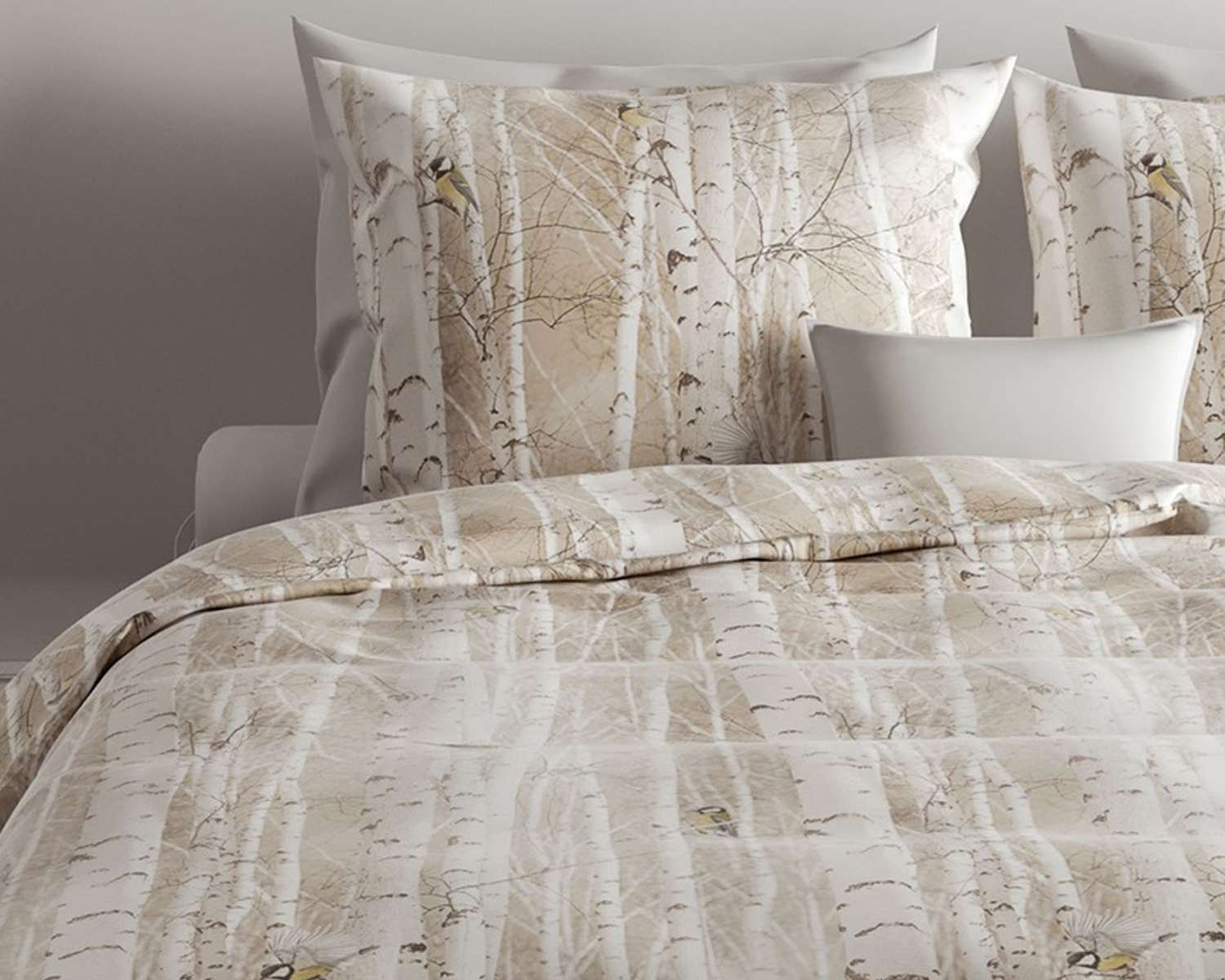 Dekbedovertrek Berkenbos op bed