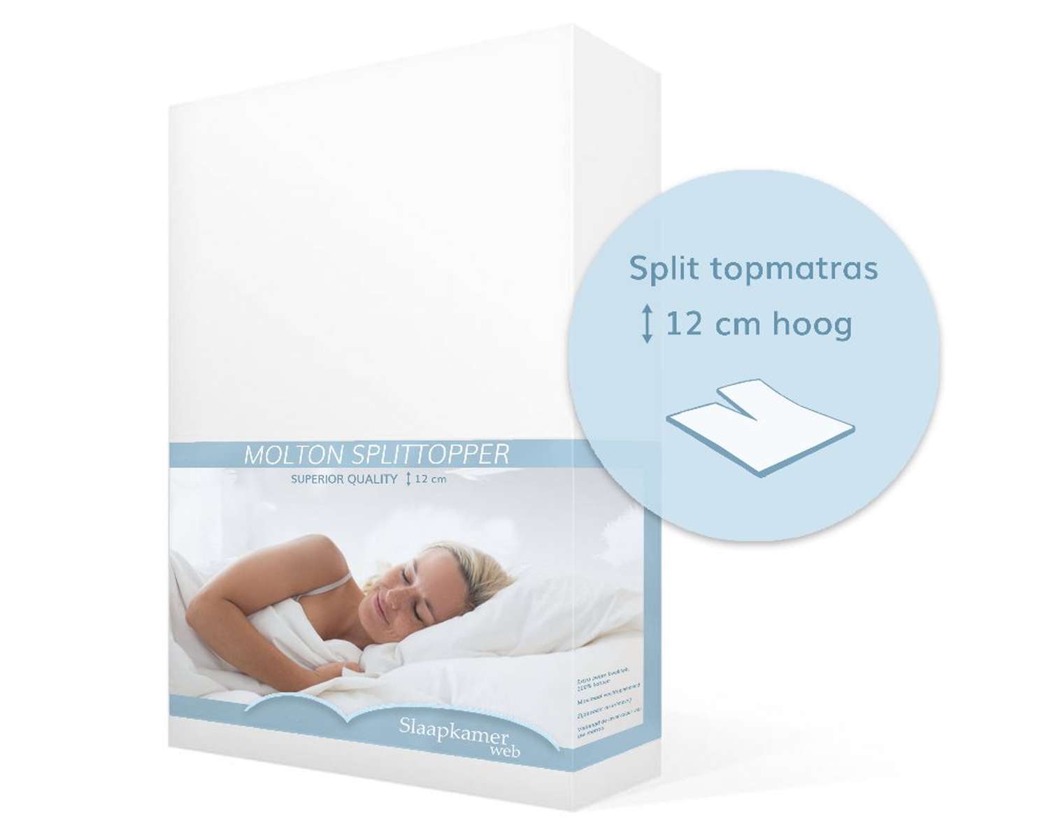 Moltonhoes voor split topper