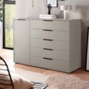 Commode met laden en deur kiezelgrijs