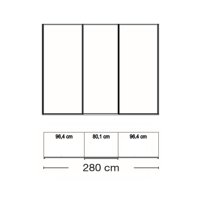 3 deurs - 280cm