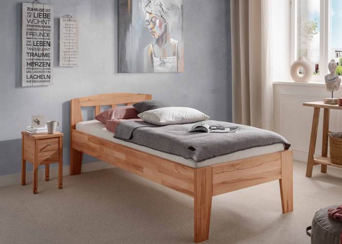 Houten bed Texas II met een laag voeteneind