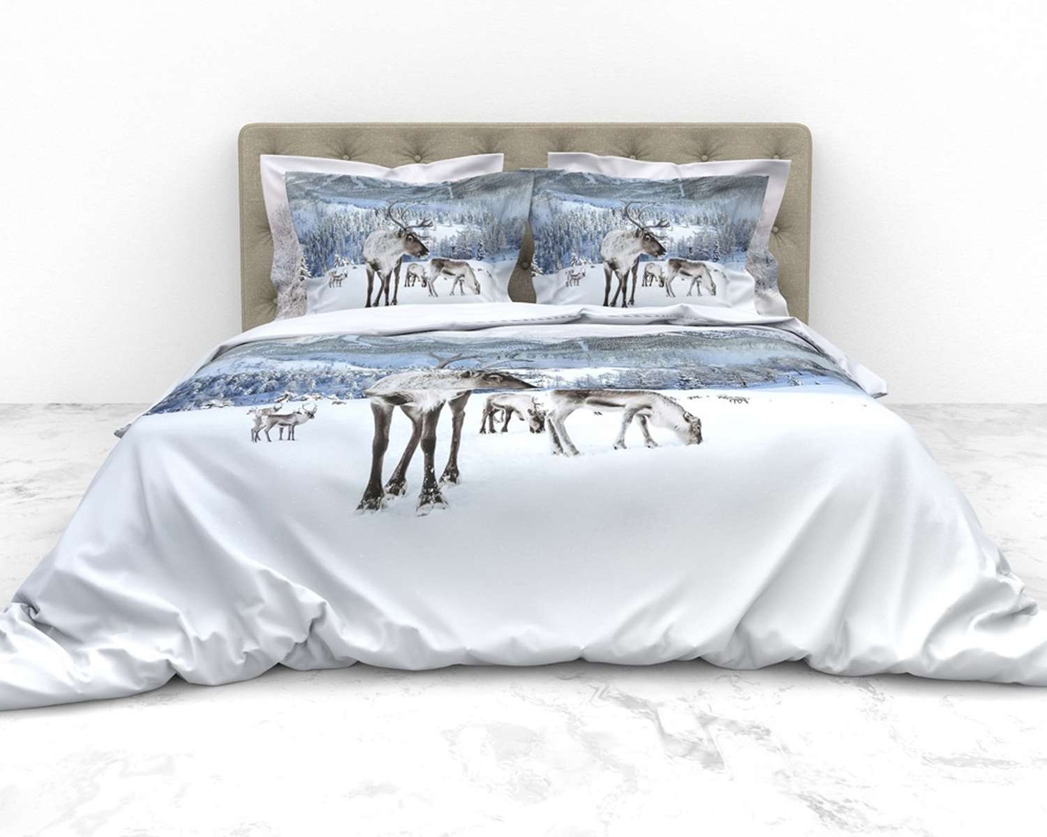 Dekbedovertrek Rensdieren op bed