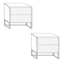 2 nachtkastjes van 40 cm breed