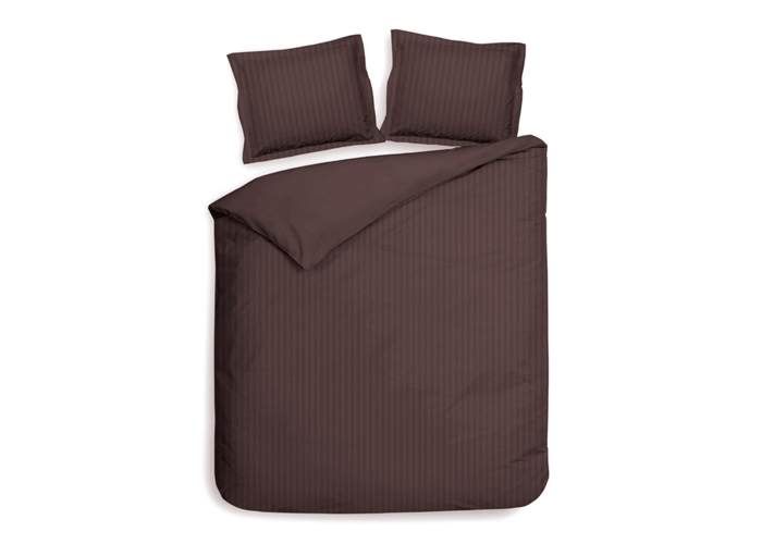 Dekbedovertrek Uni Linea Warm bruin