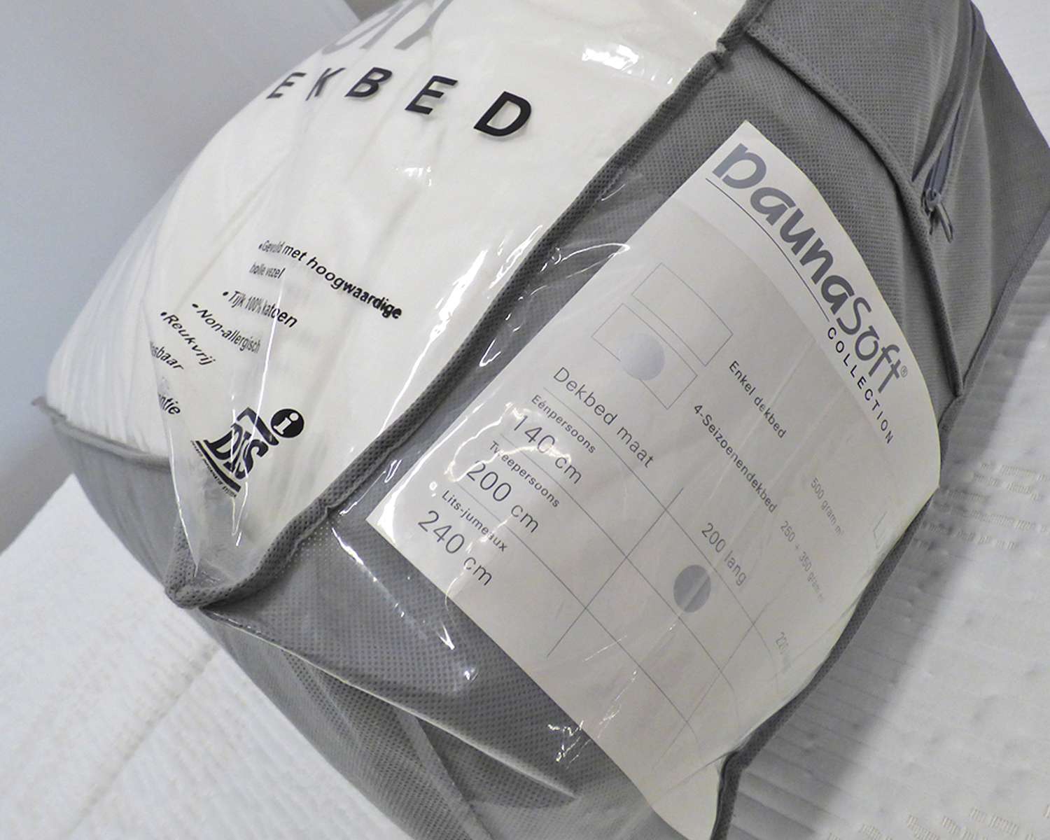 4-seizoenen opruimings dekbed  Dauna Soft info tas