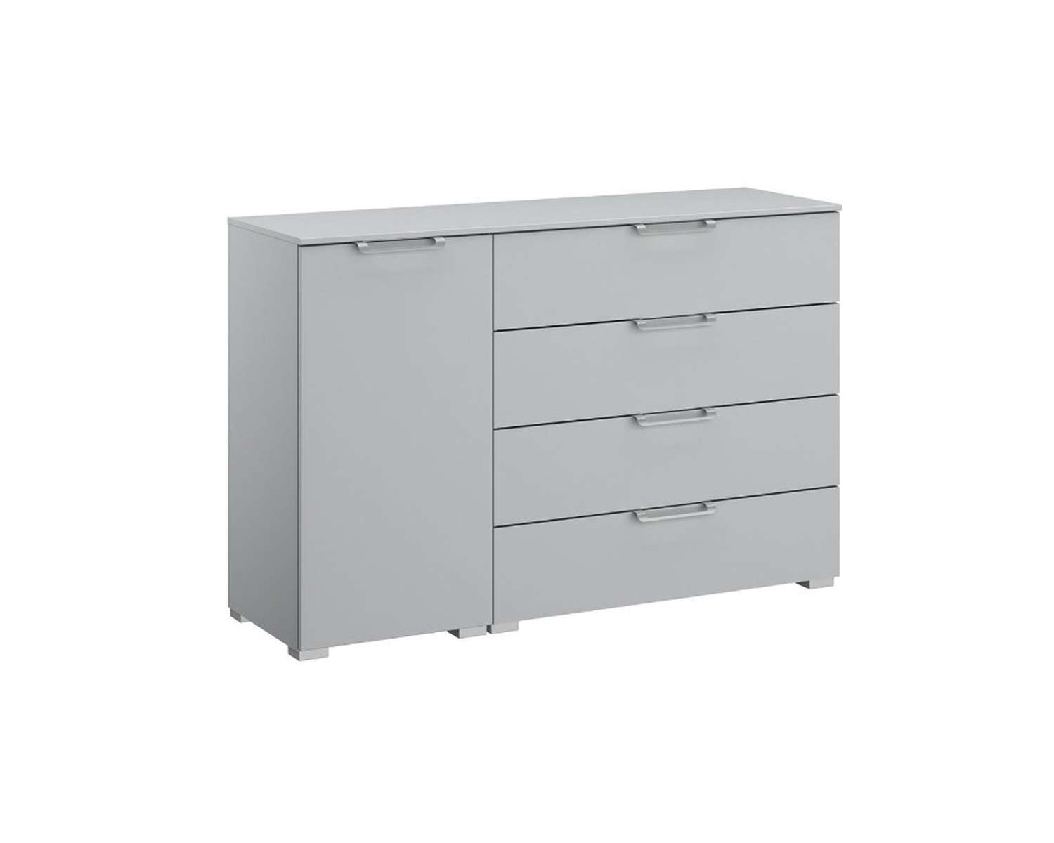 Combi commode zijde grijs met deur links Combi commode zijde grijs met deur links