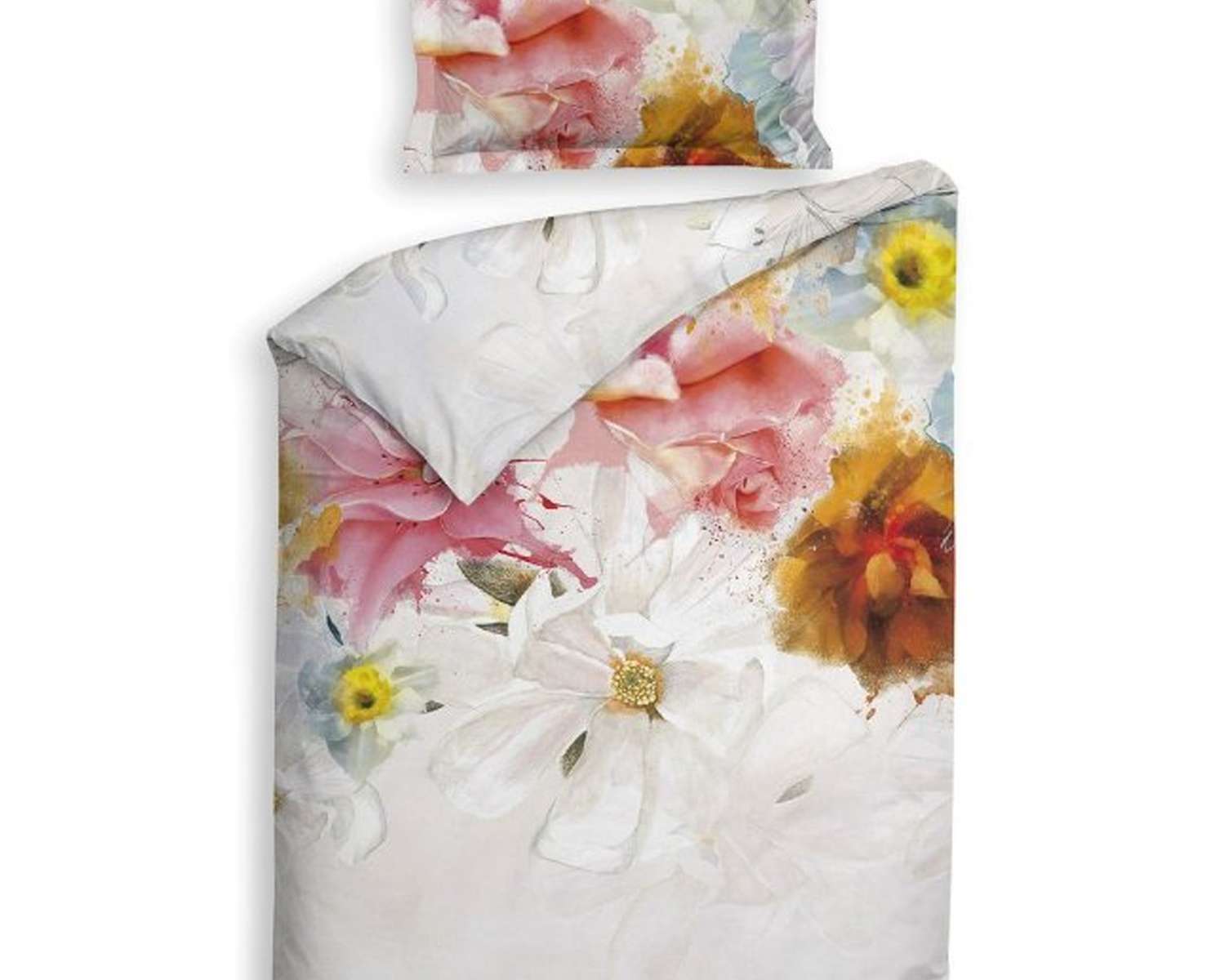 Dekbedovertrek Bloemen Aquarel 1 pers Dekbedovertrek Bloemen Aquarel 1 pers