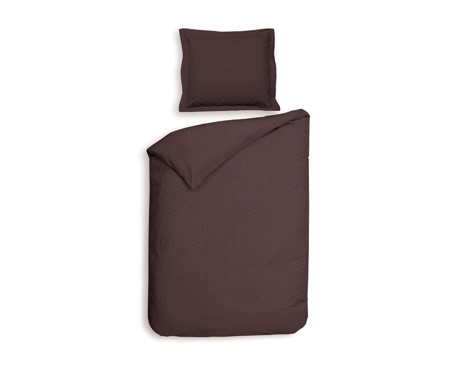 Dekbedovertrek Uni Stippen Warm bruin 1 pers Dekbedovertrek Uni Stippen Warm bruin 1 pers