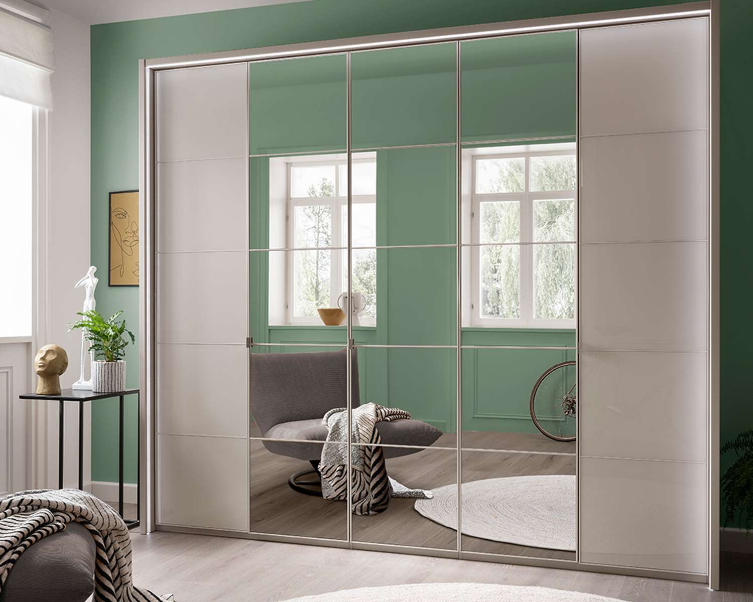 Draaideurkast Elegance Square spiegel Draaideurkast Elegance Square spiegel