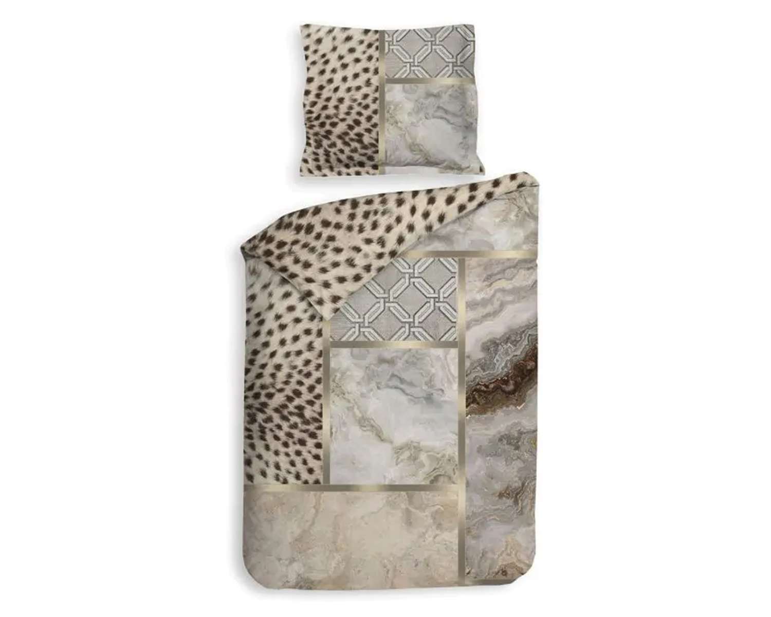 Dekbedovertrek Marmer en panter 1 persoons Dekbedovertrek Marmer en panter 1 persoons