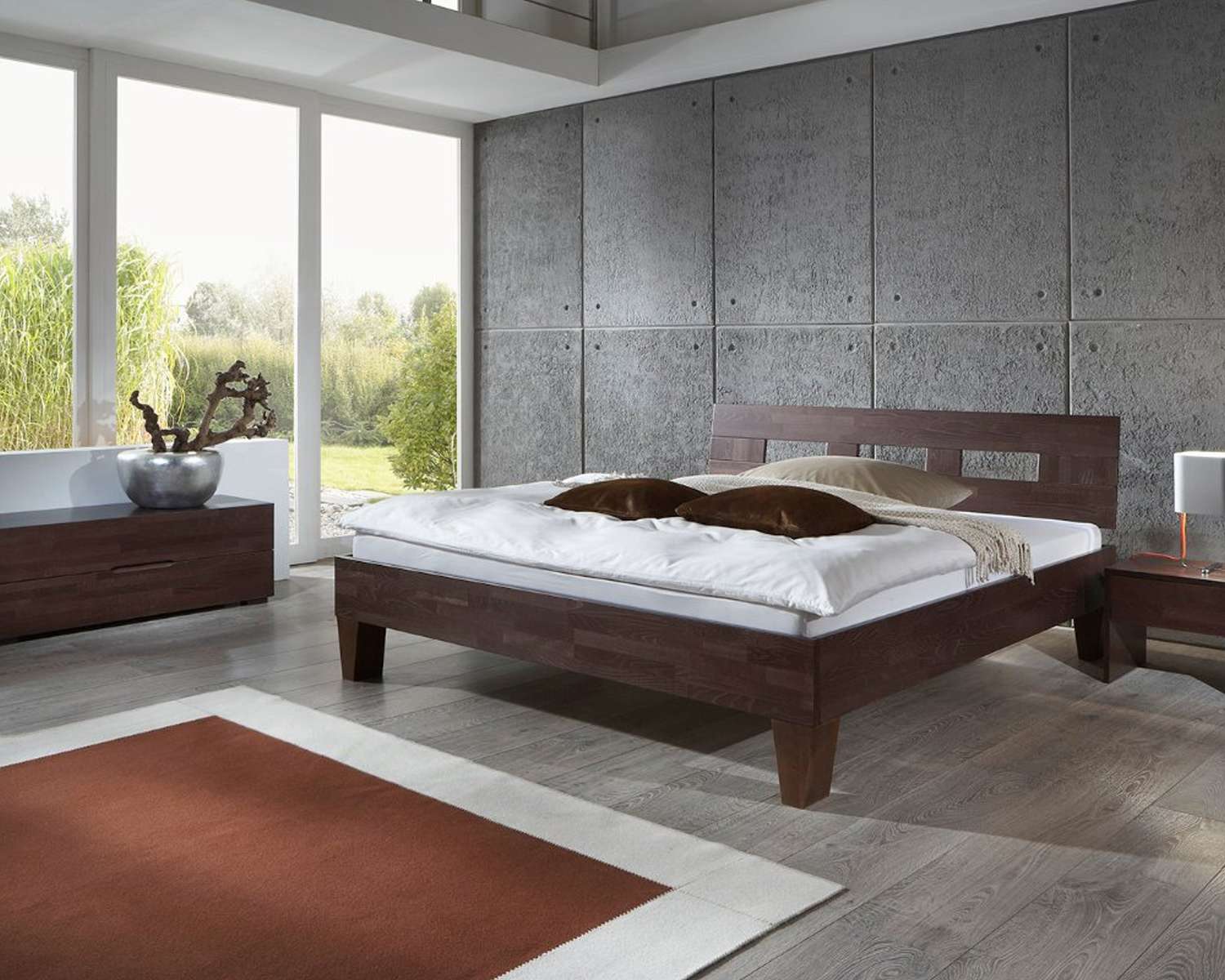Houten bed Lucas wenge gebeitst