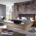 Royal Kansas wild eiken met antraciet hoofdbord en bedladen
