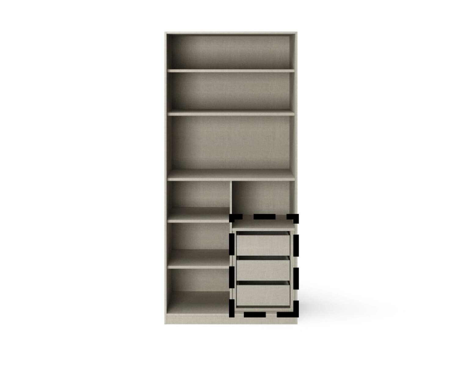 ladenblok met softclose 3 laden in kast