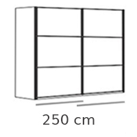 2 deurs - 250cm breed