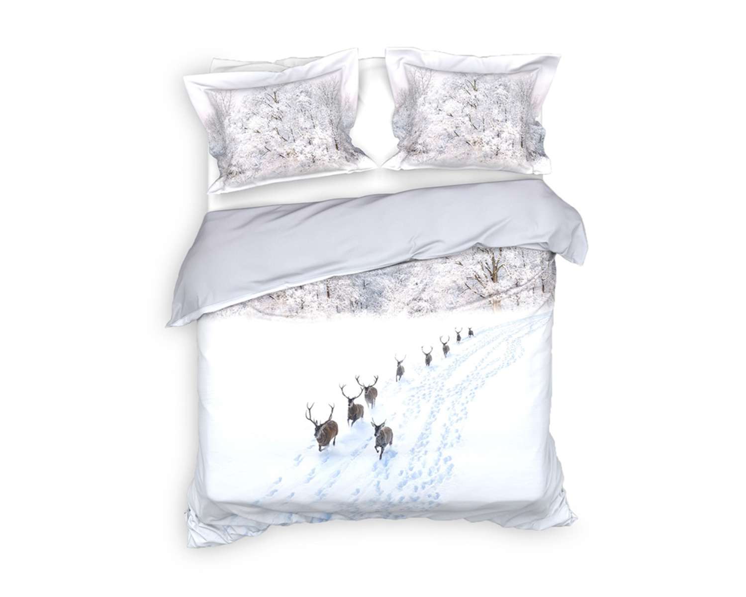 Dekbedovertrek Rensdieren kant 2