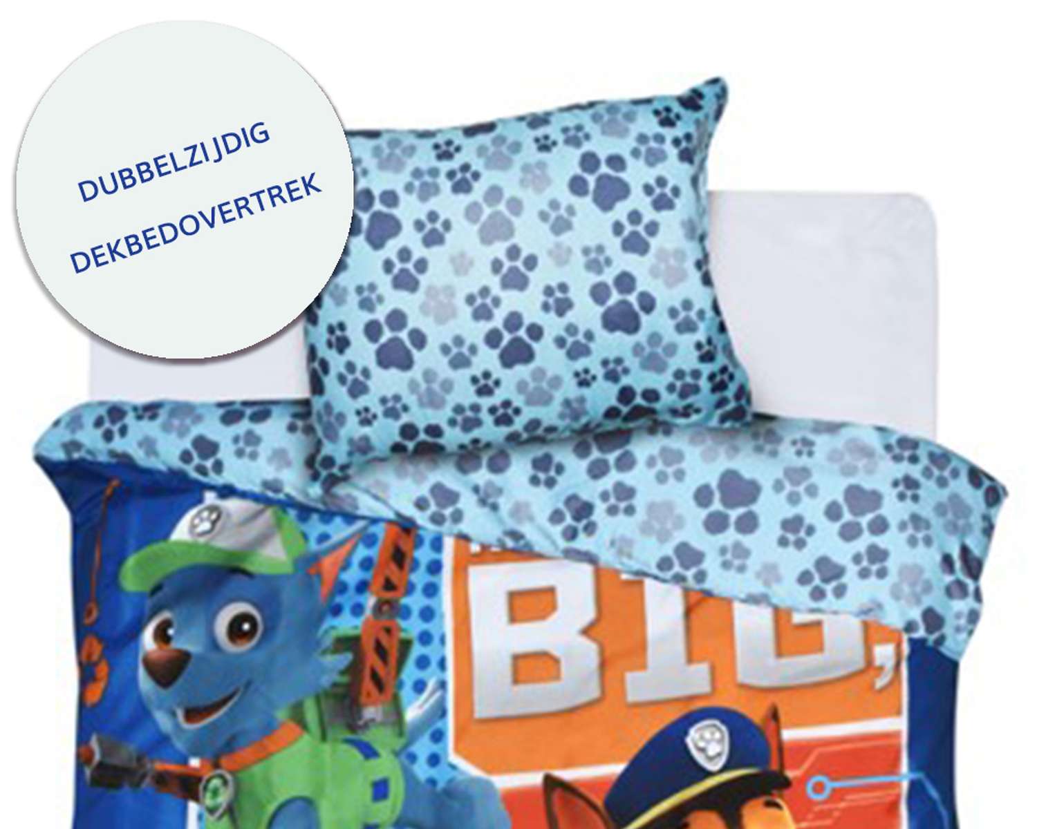 Kinder dekbedovertrek Paw Patrol jongens detail
