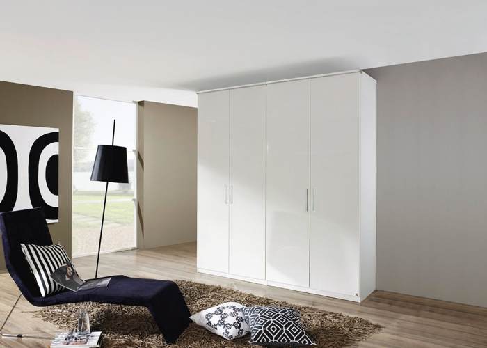 Draaideurkast Royal hoogglans alpine witte romp met hoogglans witte deuren