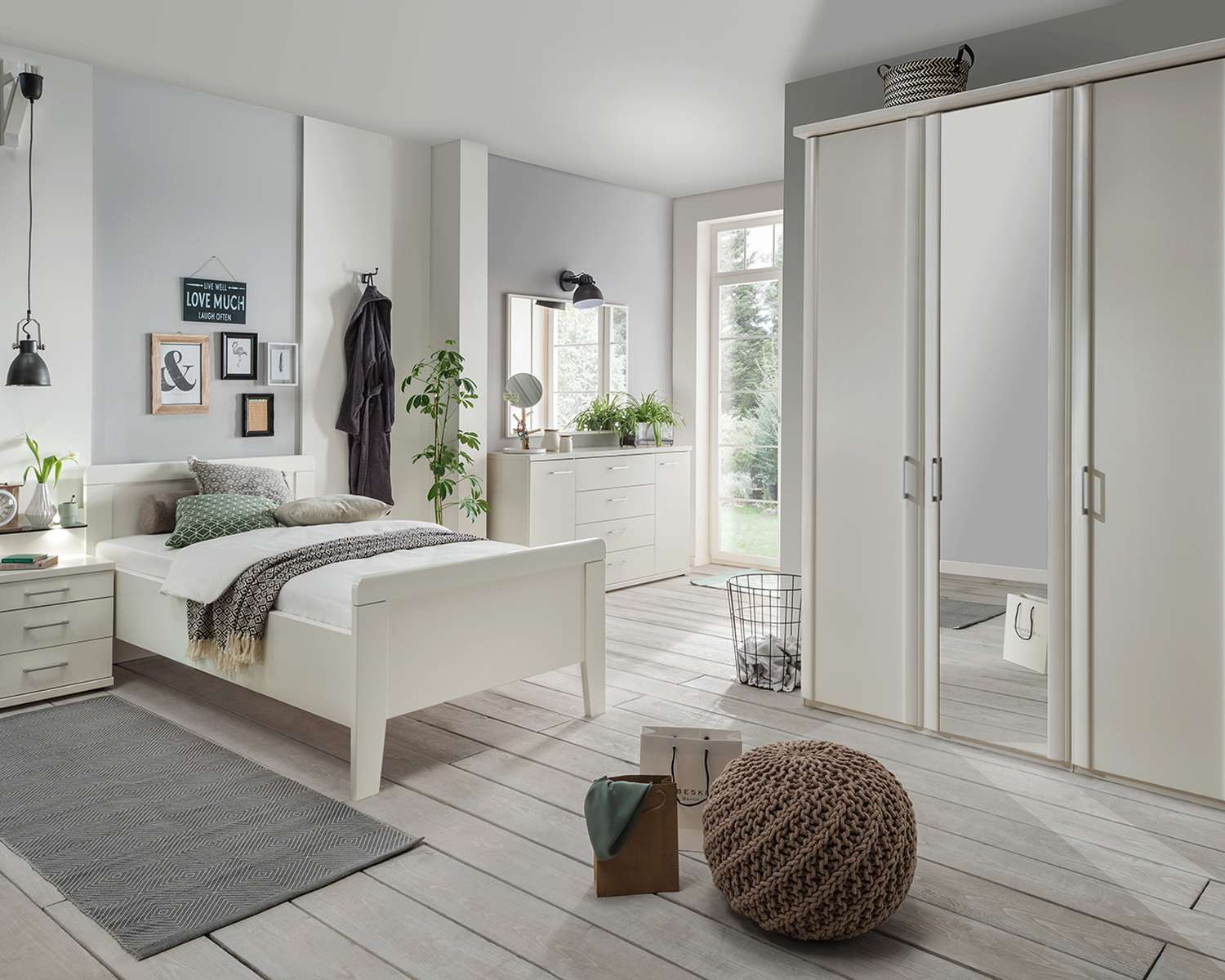 Eenpersoons slaapkamer Comfort Mio room wit Eenpersoons slaapkamer Comfort Mio room wit