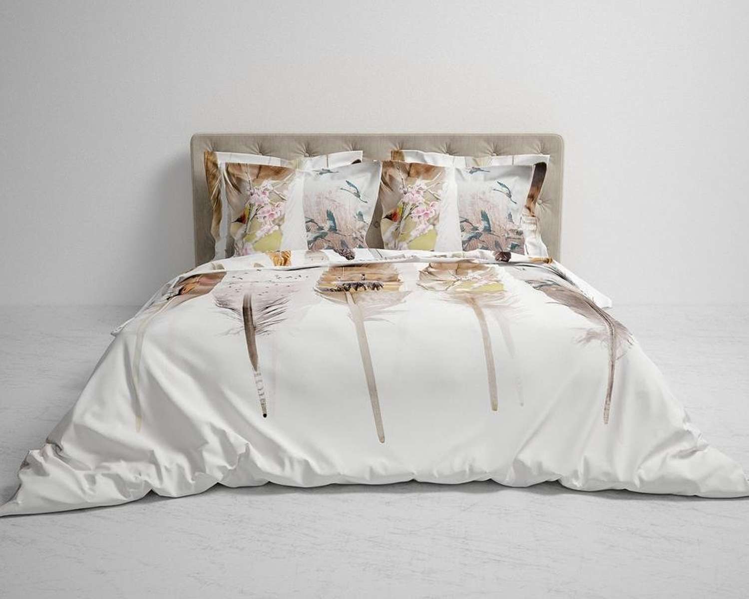 Dekbedovertrek Veren op bed helemaal Dekbedovertrek Veren op bed helemaal