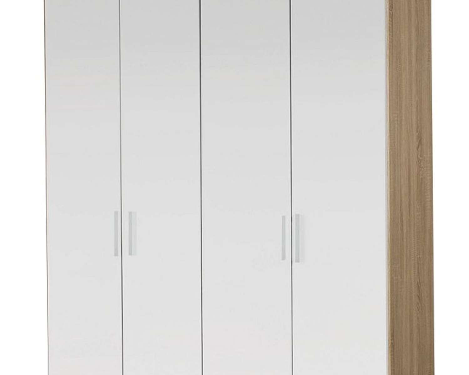 Draaideurkast Royal zand eiken met hoogglans witte deuren Draaideurkast Royal zand eiken met hoogglans witte deuren