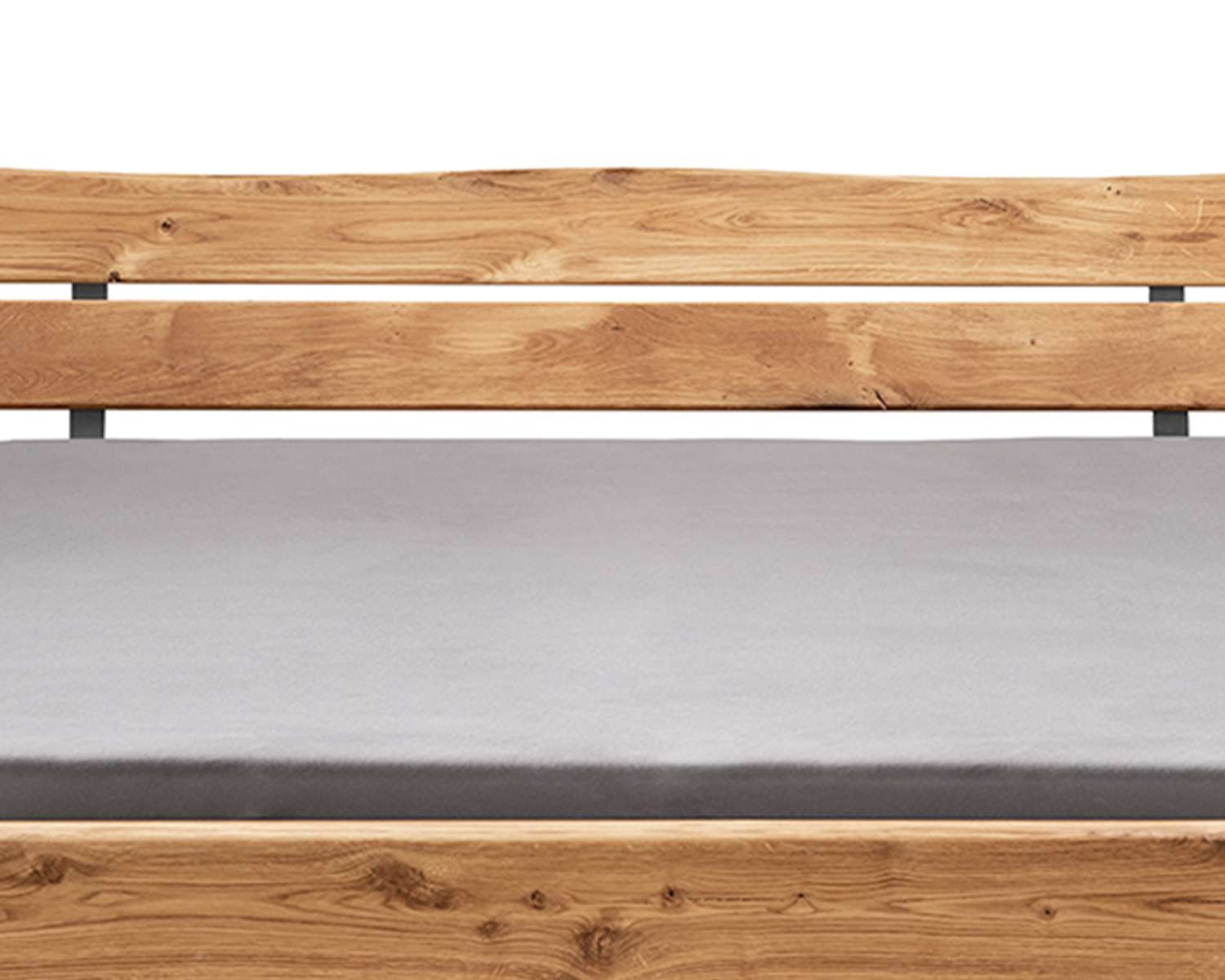 Robuust houten balkenbed Jefferson hoofdbord boomstam